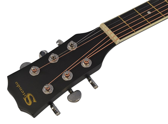 Electro Acoustic Guitar Matt Black Finish  40” Cutaway Dreadnought by Sotendo